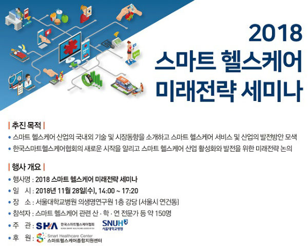 SHA, 2018 스마트헬스케어 미래전략 세미나 개최 - 데이터넷 SHA, 2018 스마트헬스케어 미래전략 세미나 개최