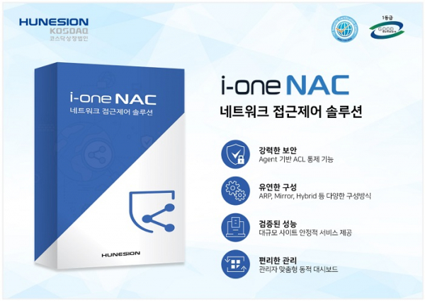 휴네시온, ‘아이원NAC’ CC·GS 인증 획득 - 데이터넷